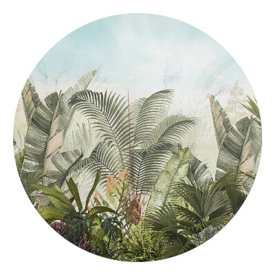 Podložka pod kolieskovú stoličku okrúhla Tropická džungľa