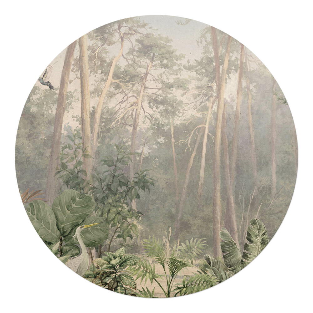 Podložka pod stoličku na kolieskach okrúhla Lesná panoráma