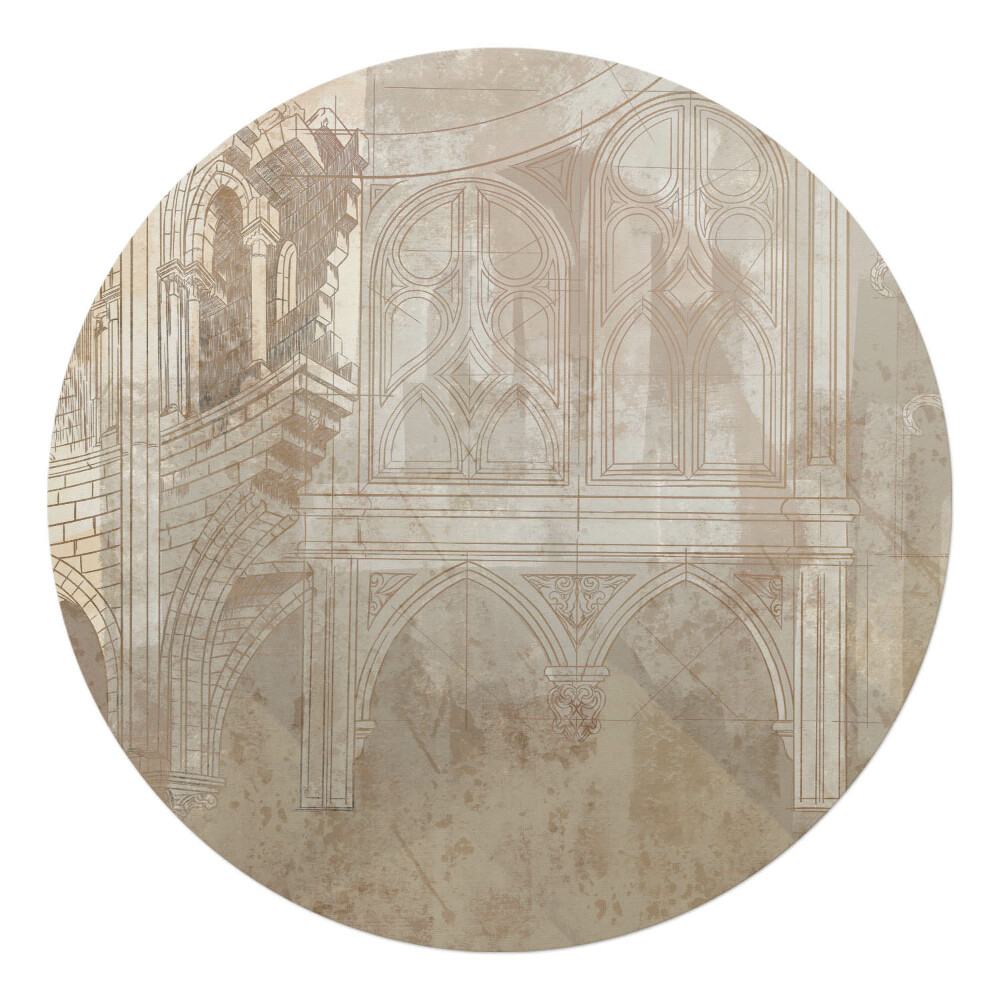 Podložka pod stoličku okrúhla Gotická architektúra