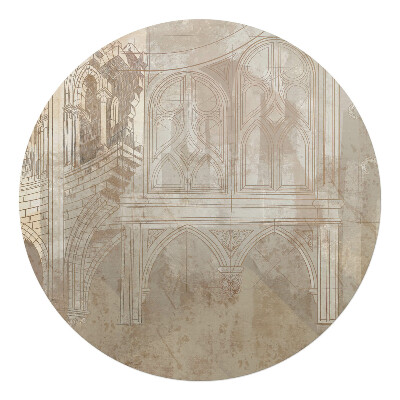Podložka pod stoličku okrúhla Gotická architektúra