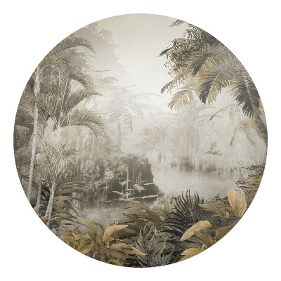 Podložka pod stoličku okrúhla Tropická džungľa
