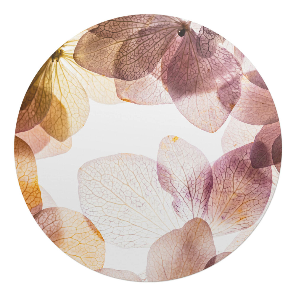 Podložka pod kolieskovú stoličku okrúhla Jemné lupienky kvetov