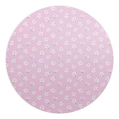 Podložka pod kolieskovú stoličku okrúhla Kvetinový pastelový vzor