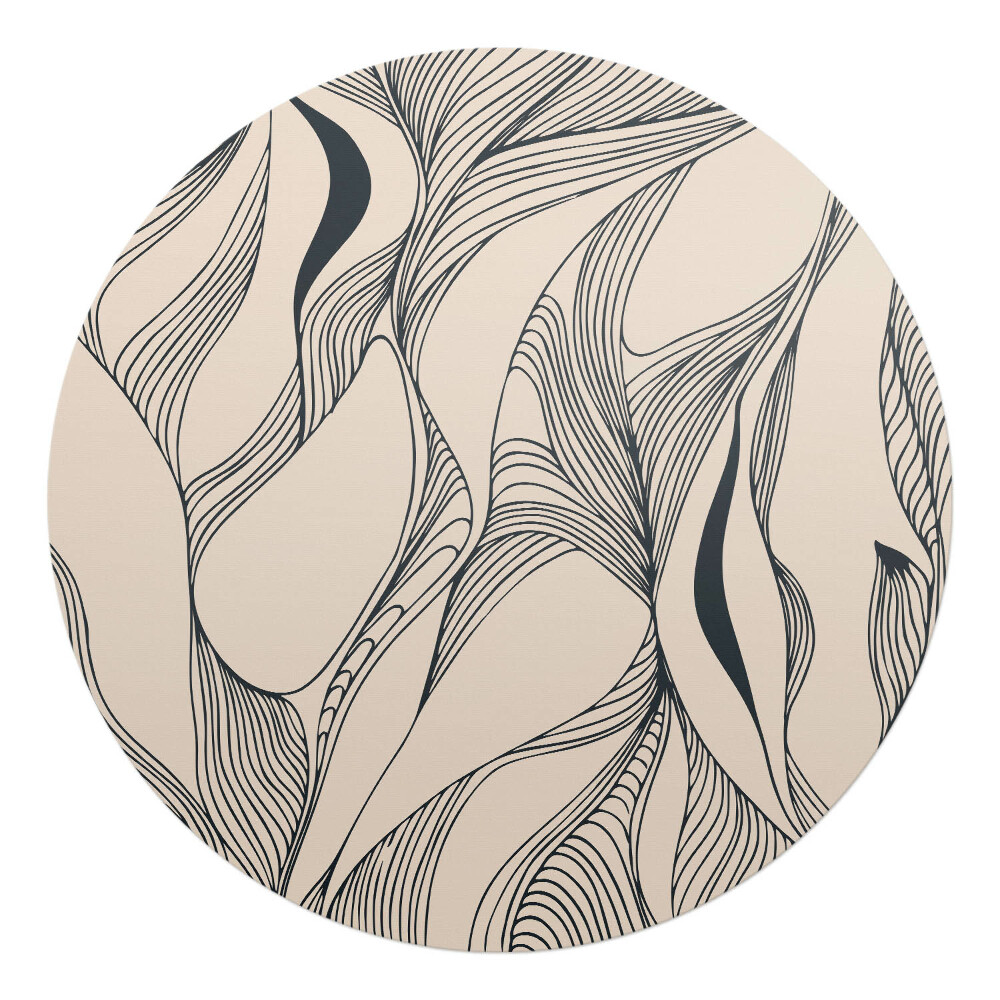 Podložka pod kolieskovú stoličku okrúhla Abstraktné čiary