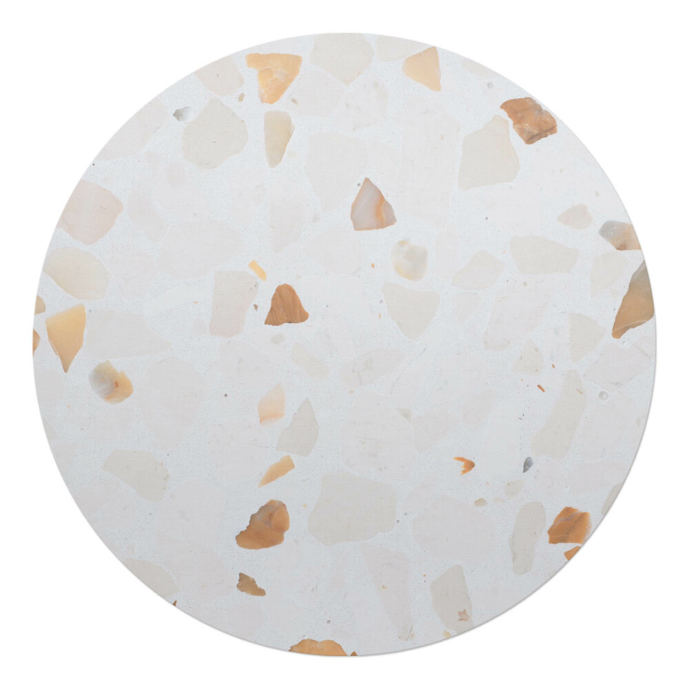 Podložka pod stoličku okrúhla Terrazzo v pastelových farbách