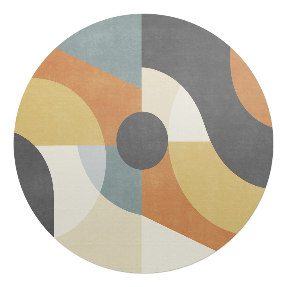 Podložka pod kolieskovú stoličku okrúhla Geometrické oblúky