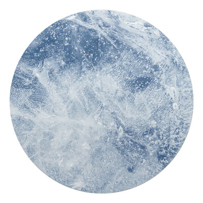 Podložka pod stoličku na kolieskach okrúhla Ľadové vzory prírody