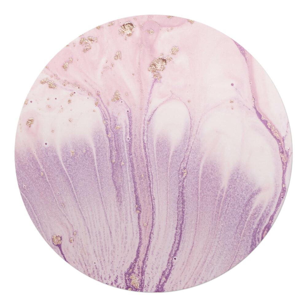 Podložka pod stoličku okrúhla Mramorový kvetinový vzor