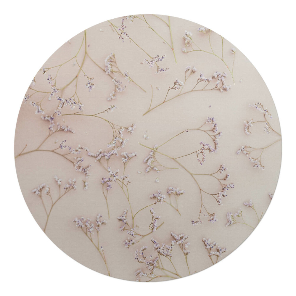 Podložka pod stoličku okrúhla Jemné kvety na pozadí