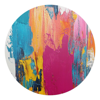 Podložka pod kolieskovú stoličku okrúhla Abstraktný chaos