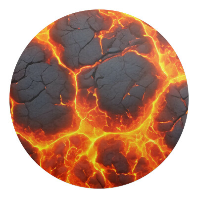 Podložka pod stoličku okrúhla Lávové trhliny