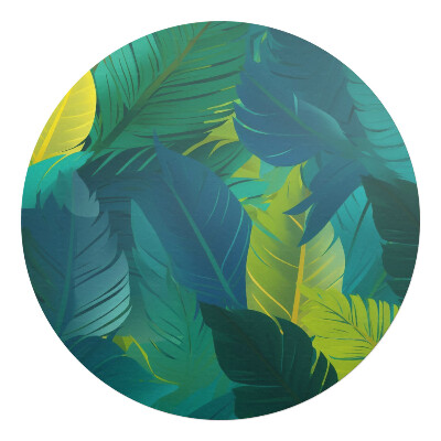 Podložka pod stoličku okrúhla Tropické listy