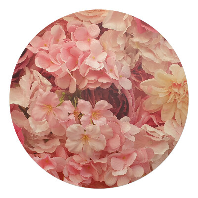 Podložka pod kolieskovú stoličku okrúhla Kytica kvetov