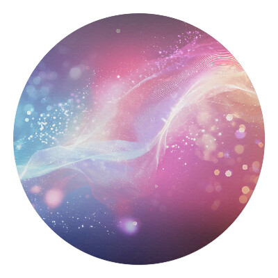 Podložka pod kolieskovú stoličku okrúhla Farebná vlna svetla