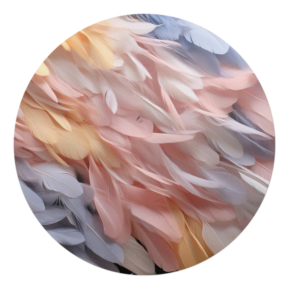 Podložka pod kolieskovú stoličku okrúhla Pastelové pierka