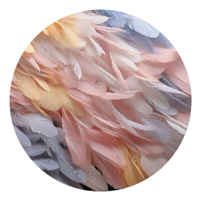 Podložka pod kolieskovú stoličku okrúhla Pastelové pierka