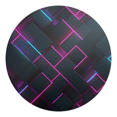 Podložka pod stoličku na kolieskach okrúhla Neónové obdĺžniky