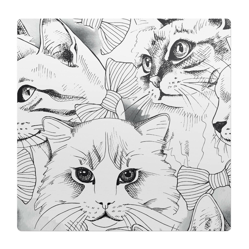 Podložka pod kolieskovú stoličku Mačky s mašľami