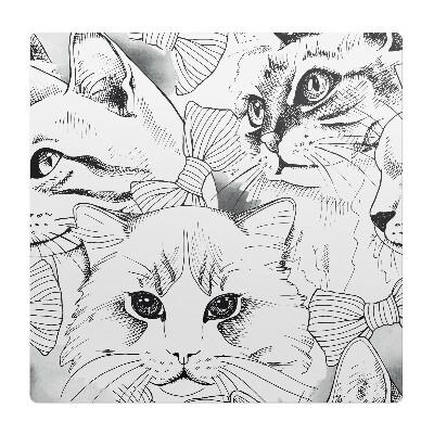 Podložka pod kolieskovú stoličku Mačky s mašľami