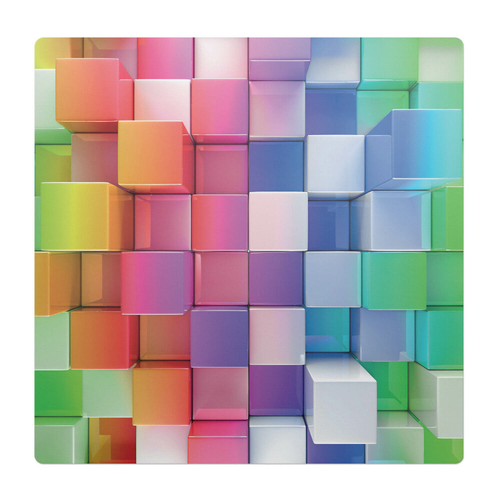 Podložka pod stoličku Farebné 3D kocky