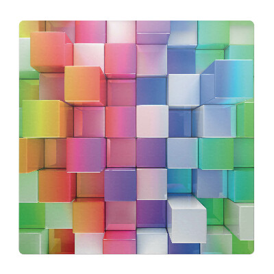 Podložka pod stoličku Farebné 3D kocky