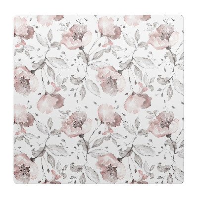 Podložka pod kolieskovú stoličku Vintage kvetinový vzor