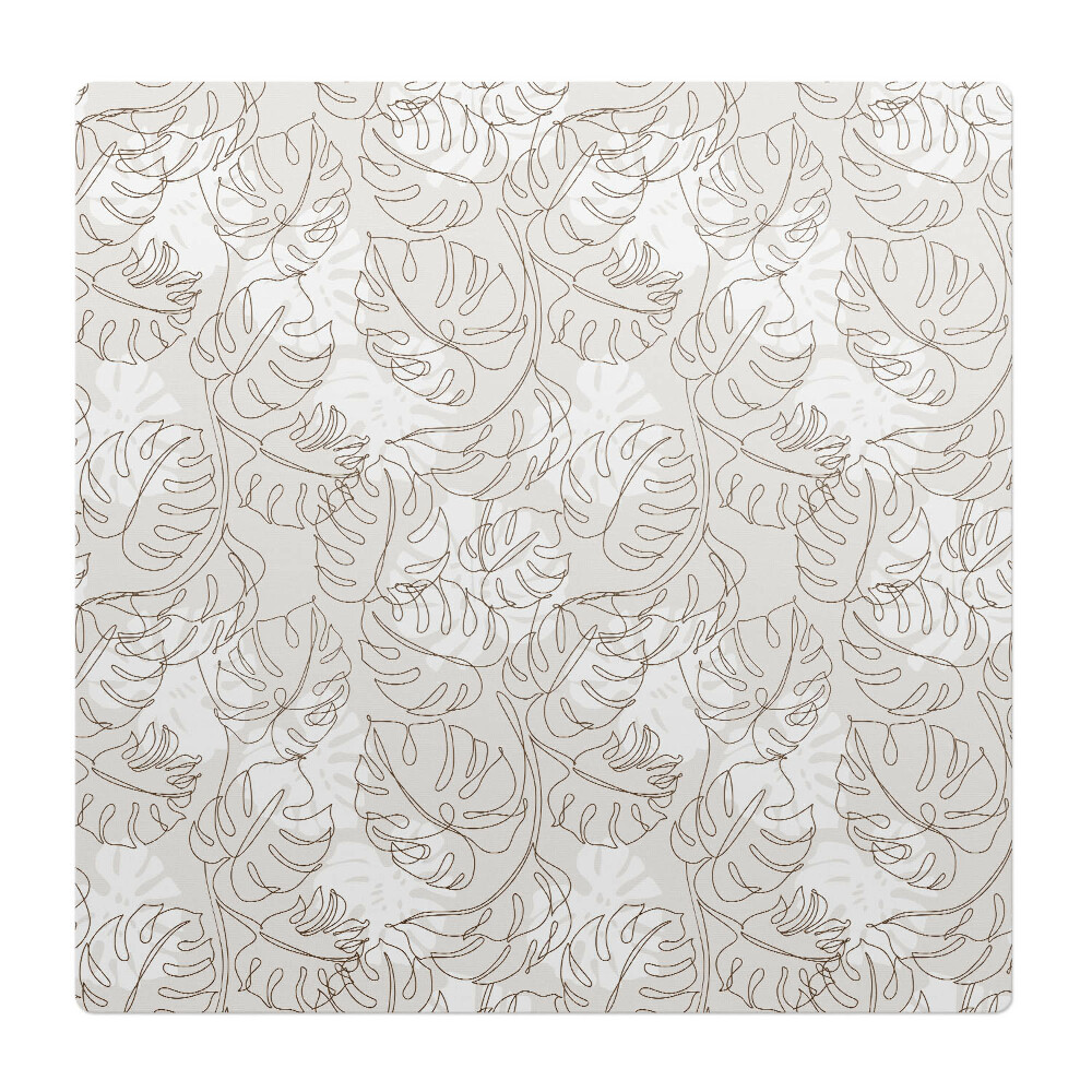 Podložka pod stoličku na kolieskach Vzor listov monstery