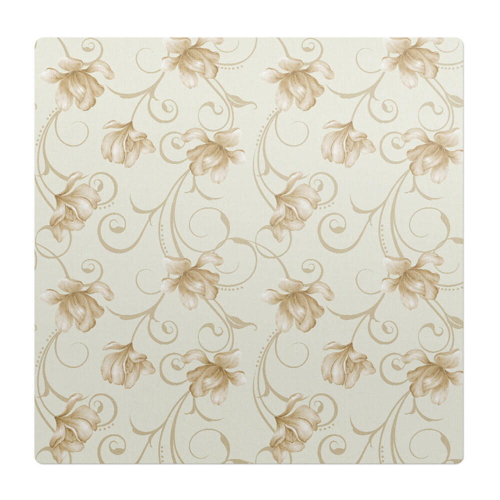 Podložka pod stoličku na kolieskach Kvetinový ornament