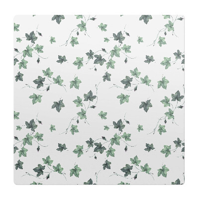 Podložka pod stoličku na kolieskach listy brečtanu na bielom