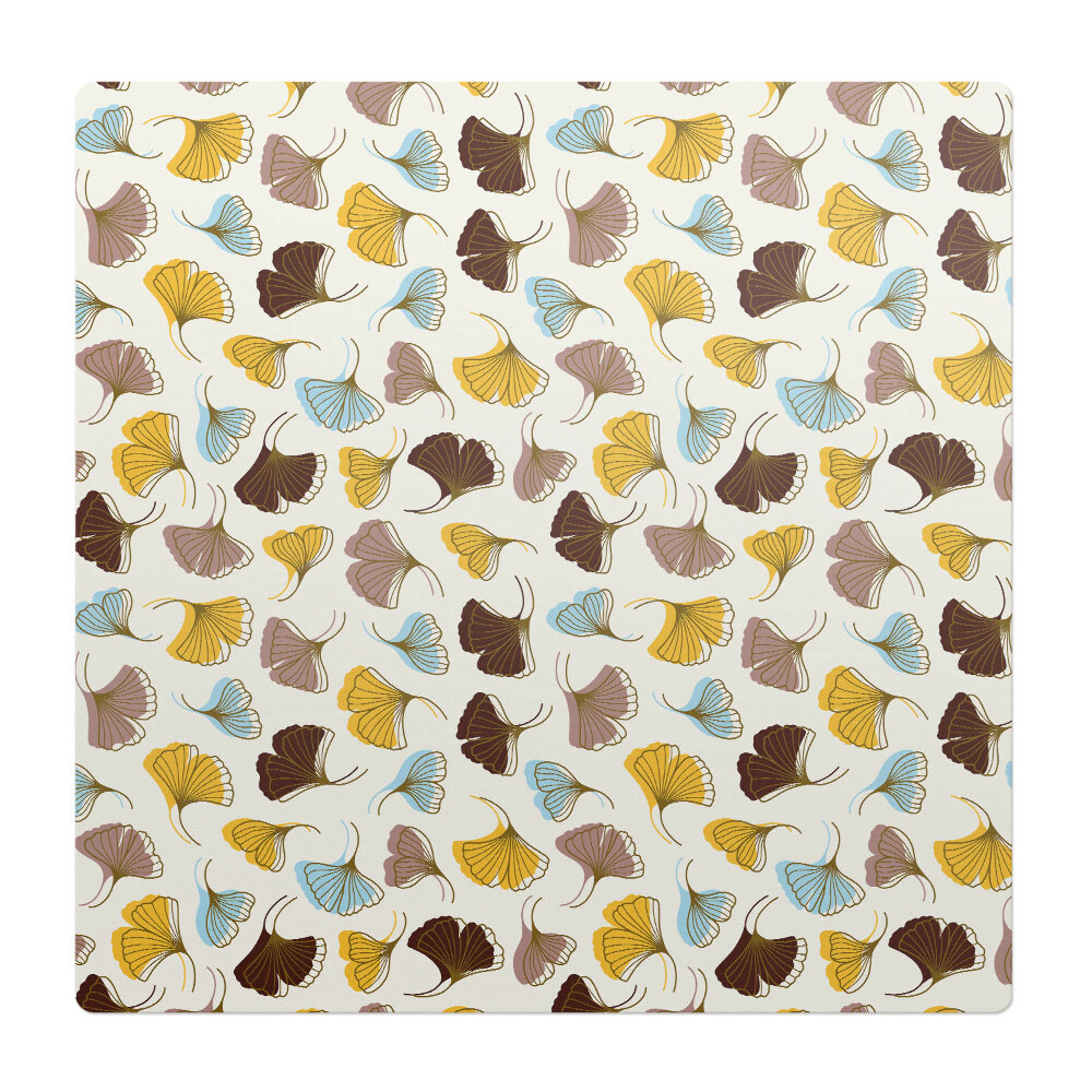 Podložka pod stoličku na kolieskach Vzor listov ginkga