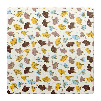 Podložka pod stoličku na kolieskach Vzor listov ginkga