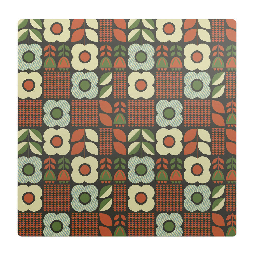 Podložka pod stoličku Retro kvety a listy