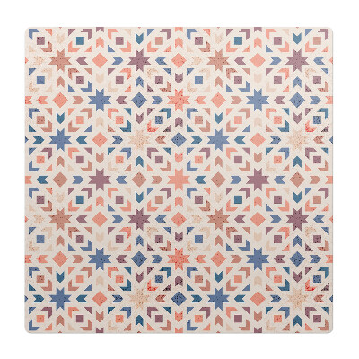 Podložka pod stoličku na kolieskach Geometrický retro vzor