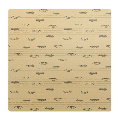 Podložka pod kolieskovú stoličku Retro vzor lietadiel