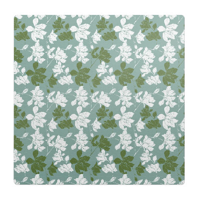 Podložka pod kolieskovú stoličku Kvetinový listový vzor