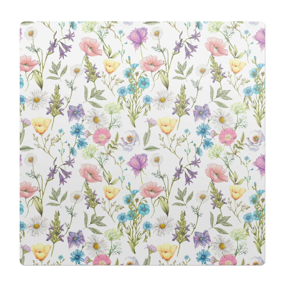 Podložka pod stoličku na kolieskach Vintage kvetinový vzor