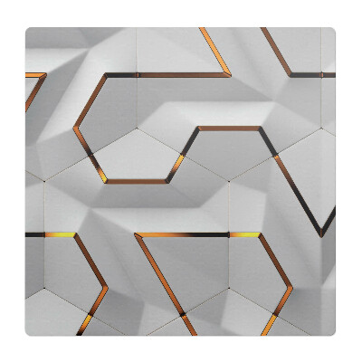 Podložka pod stoličku na kolieskach Geometrické šesťuholníky