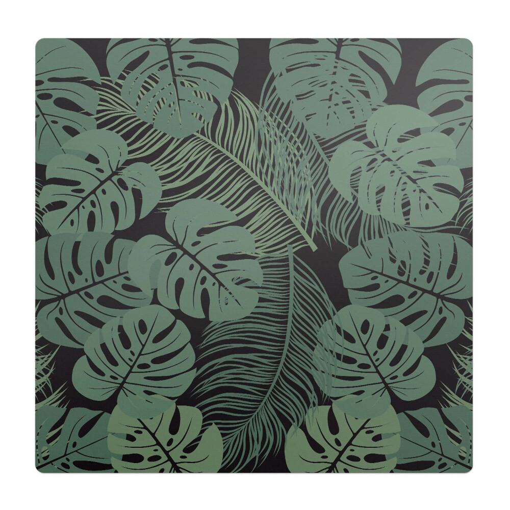 Podložka pod stoličku na kolieskach Tropické listy