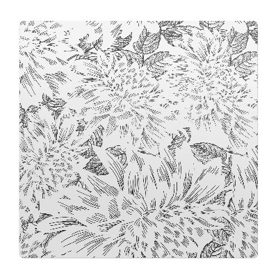 Podložka pod stoličku na kolieskach Náčrt kvetinového listu