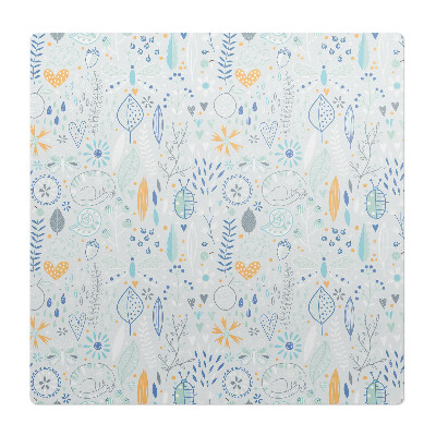 Podložka pod stoličku na kolieskach Jemný vzor prírody