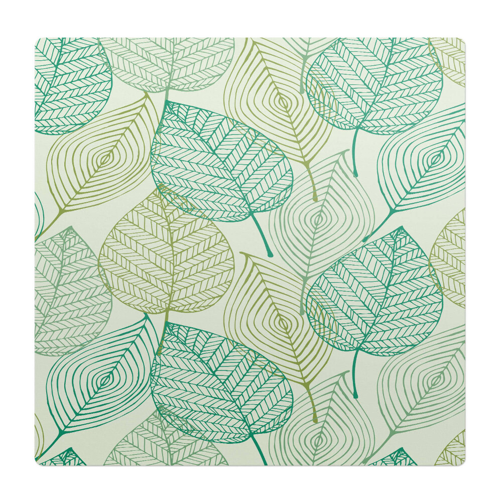 Podložka pod kolieskovú stoličku Vzorované listy