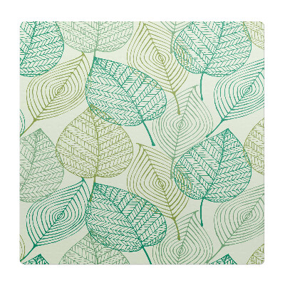 Podložka pod kolieskovú stoličku Vzorované listy