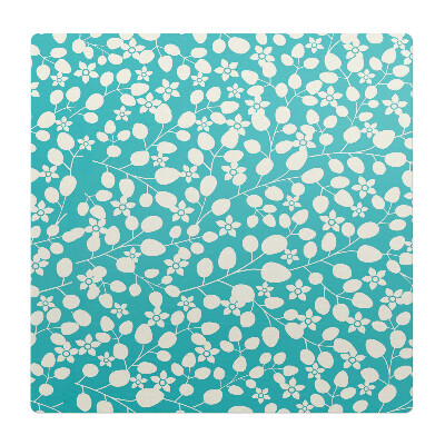 Podložka pod kolieskovú stoličku Kvetinový listový vzor