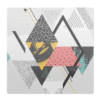 Podložka pod kolieskovú stoličku Geometrické trojuholníky