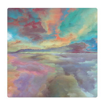 Podložka pod stoličku Oblaky v pastelových farbách