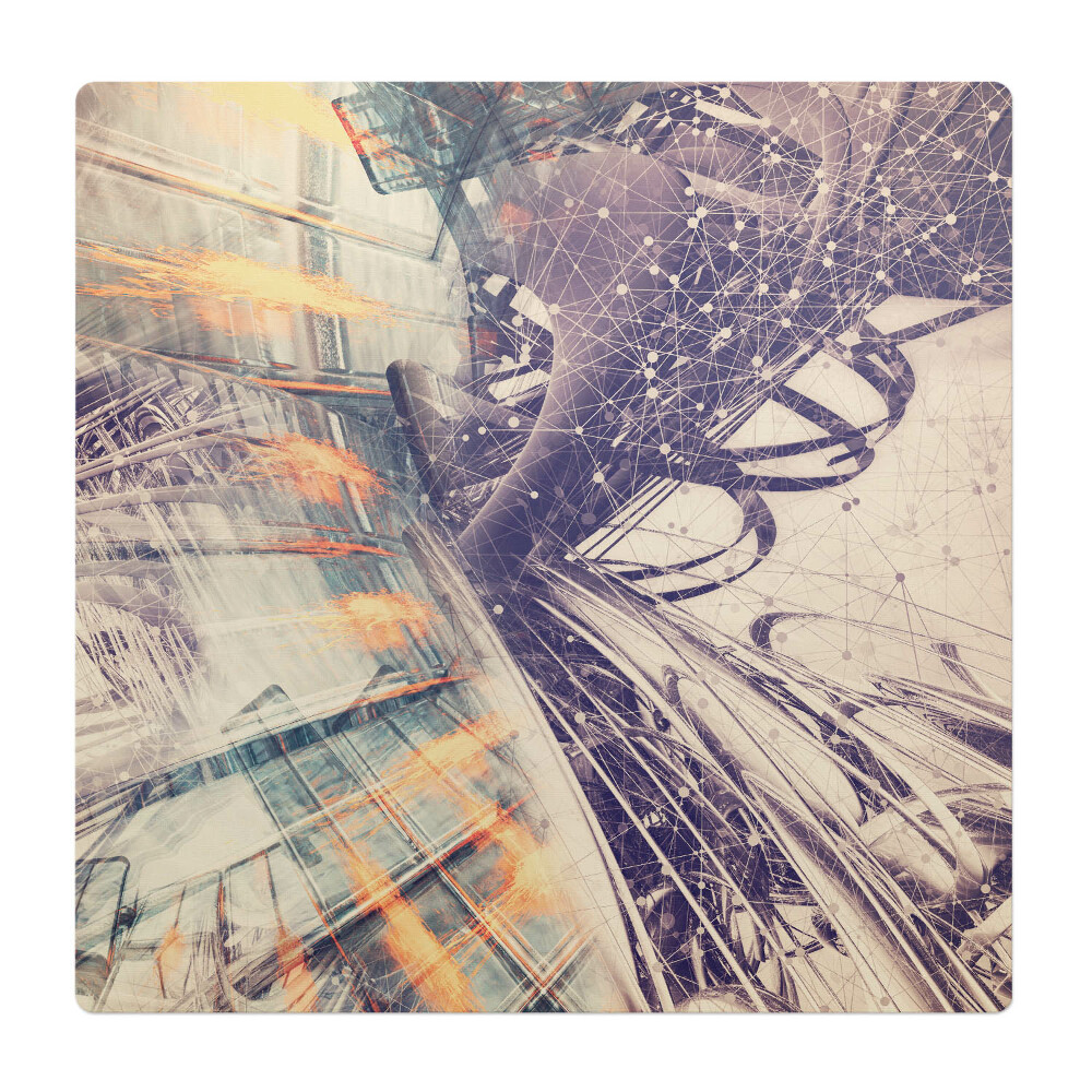 Podložka pod stoličku na kolieskach Abstraktná sieť čiar