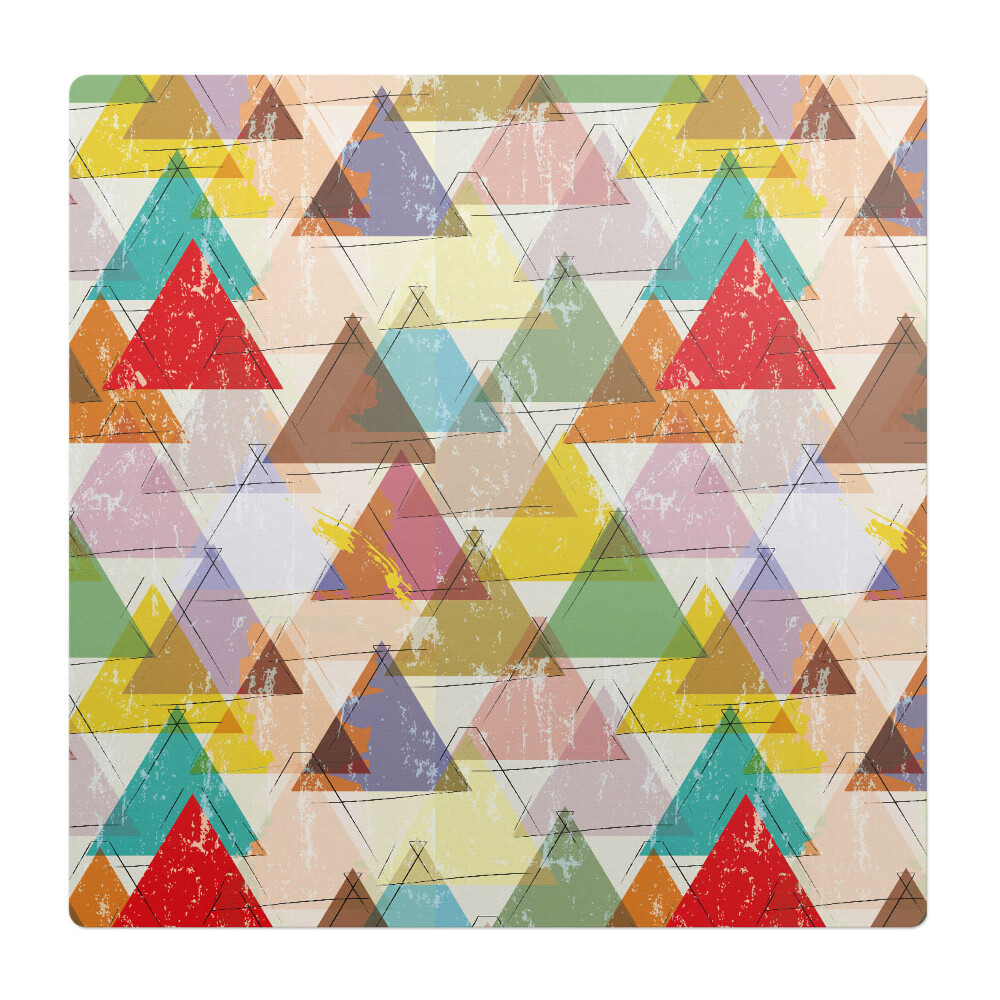 Podložka pod stoličku Farebné retro trojuholníky