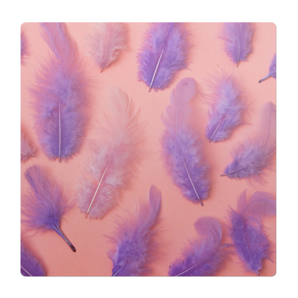 Podložka pod stoličku Perie na pastelovom pozadí