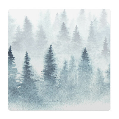 Podložka pod kolieskovú stoličku Akvarelový hmlistý les