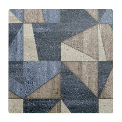 Podložka pod stoličku na kolieskach Geometrické trojuholníky